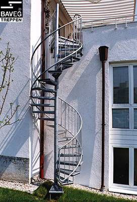 Treppe: BAVEG Außen-Spindeltreppe